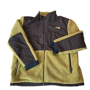 The North Face teddy bear zip-up fleece multi pocket jacket men's size xl